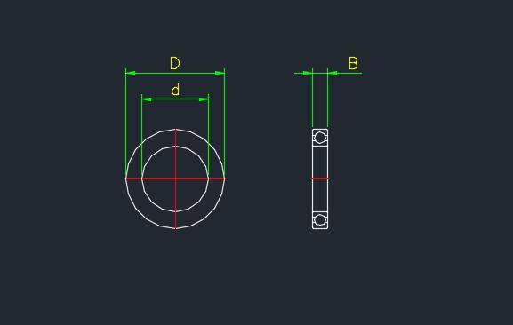 깊은홈볼베어링 Deep Groove Ball Bearing 치수 도면 KS B 2001 ISO 15 규격 치수표