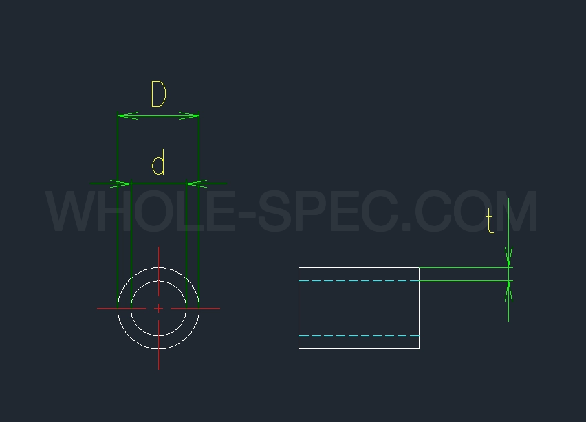 배관용탄소강관 Carbon Steel Pipe 치수 도면 KS D 3507 ISO 65 규격 치수표