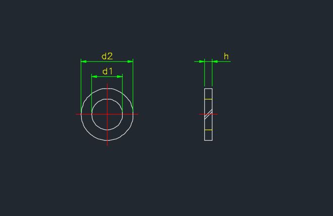 스프링와셔 Spring Washer 치수 도면 KS B 1324 ISO 7090 규격 치수표